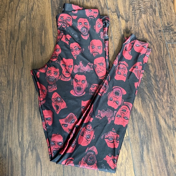 Blackmilk Pants - BlackMilk Zombie Red Leggings